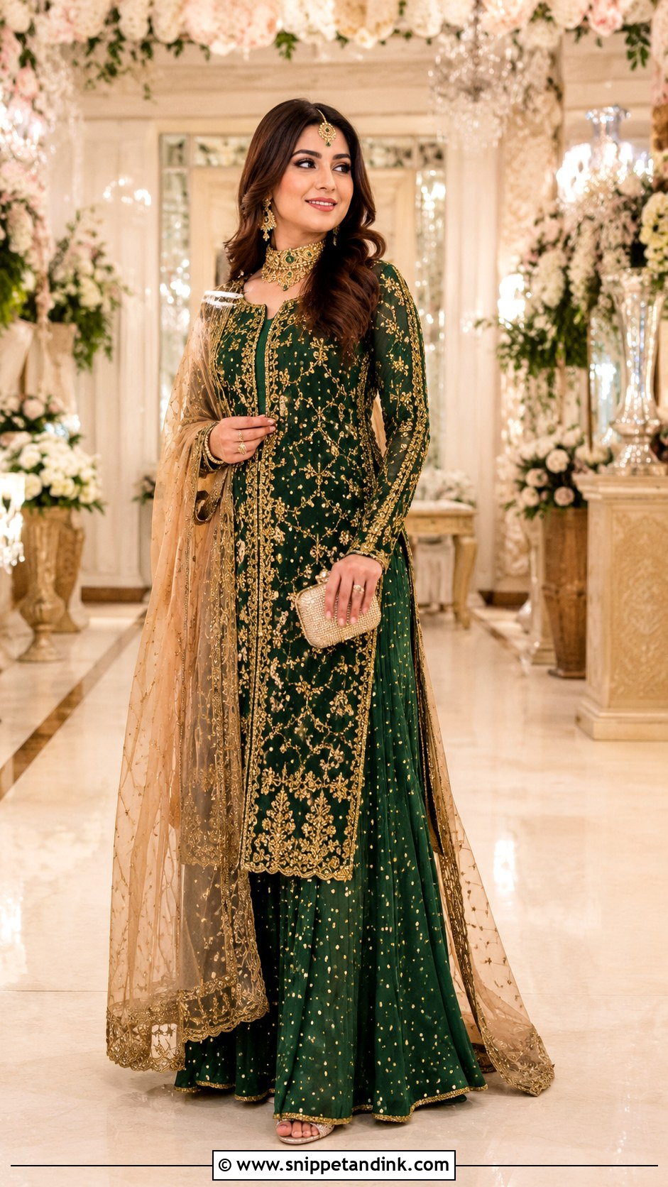 Emerald Green Wedding Outfit - Snippet and Ink - 25 Latest Pakistani Wedding Outfits