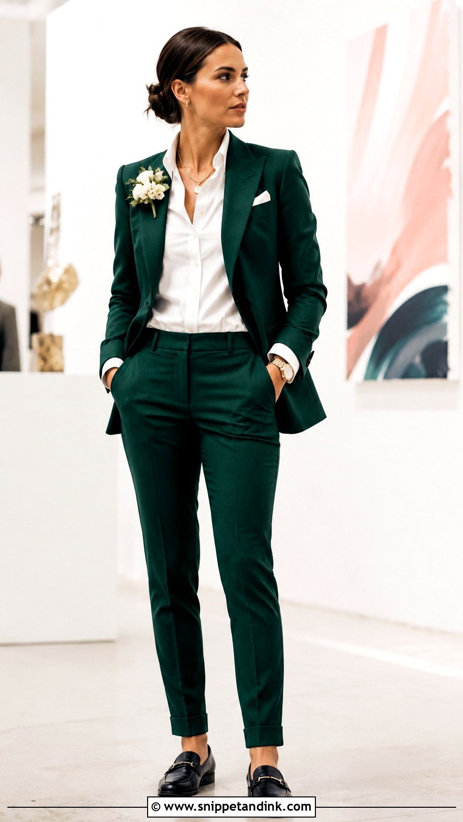 Emerald Green Wedding Suit - Snippet and Ink - 25 Lesbian Wedding Outfits Suits Style
