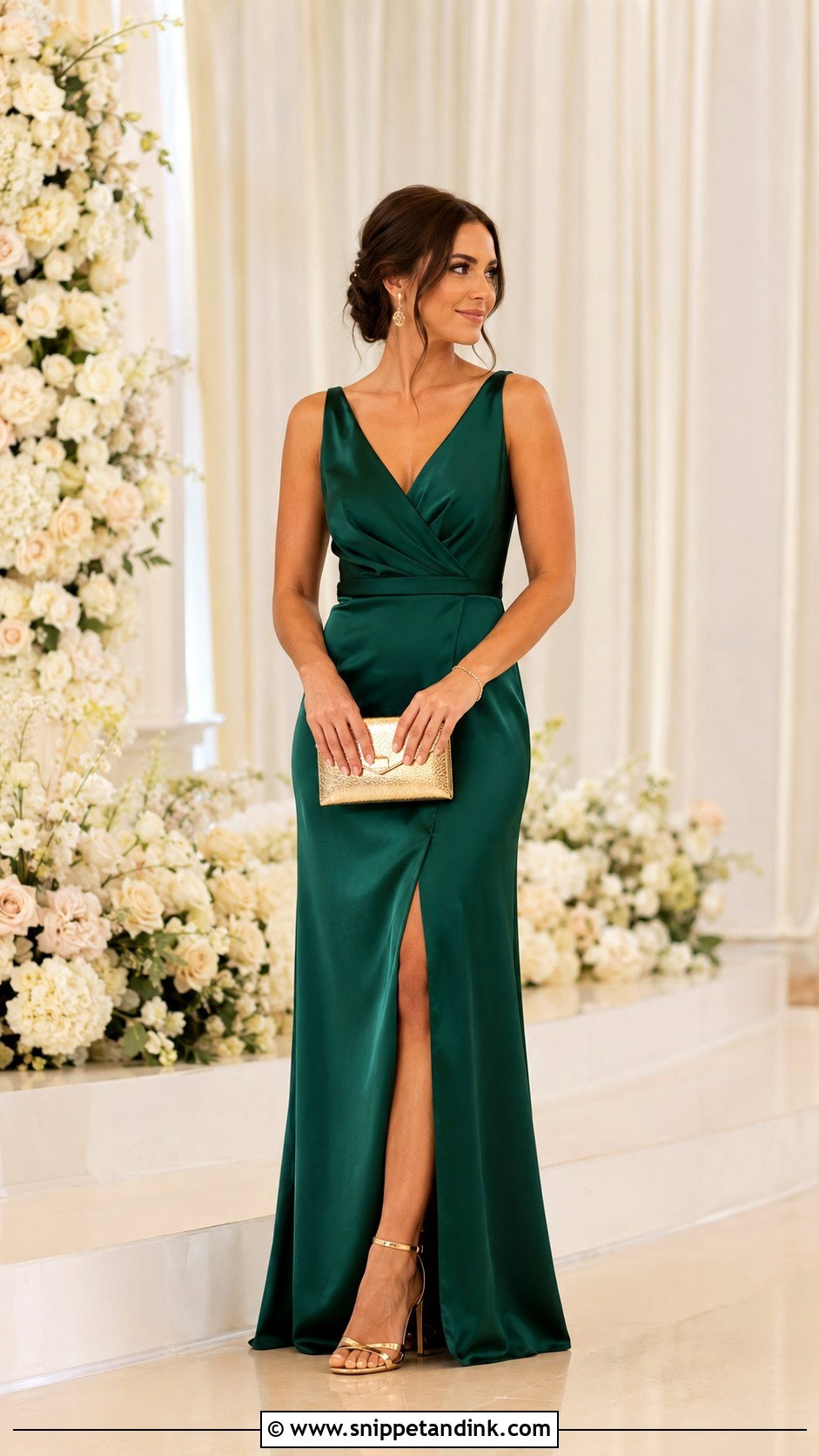 Emerald Maid Of Honor Gown - Snippet and Ink - 30 Maid of Honor Gown Ideas