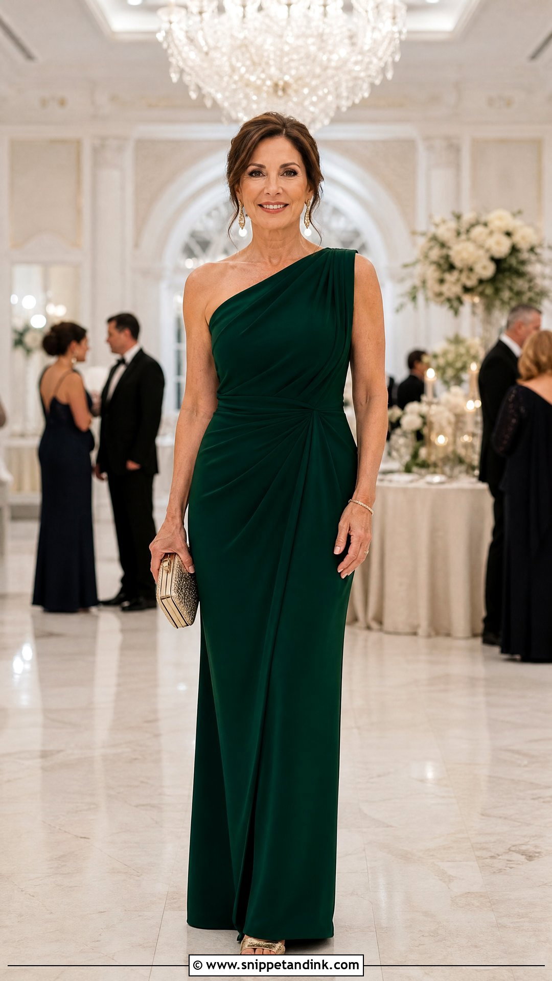 Emerald One Shoulder MOTB Dress - Snippet and Ink - 20 Motb Dress Ideas