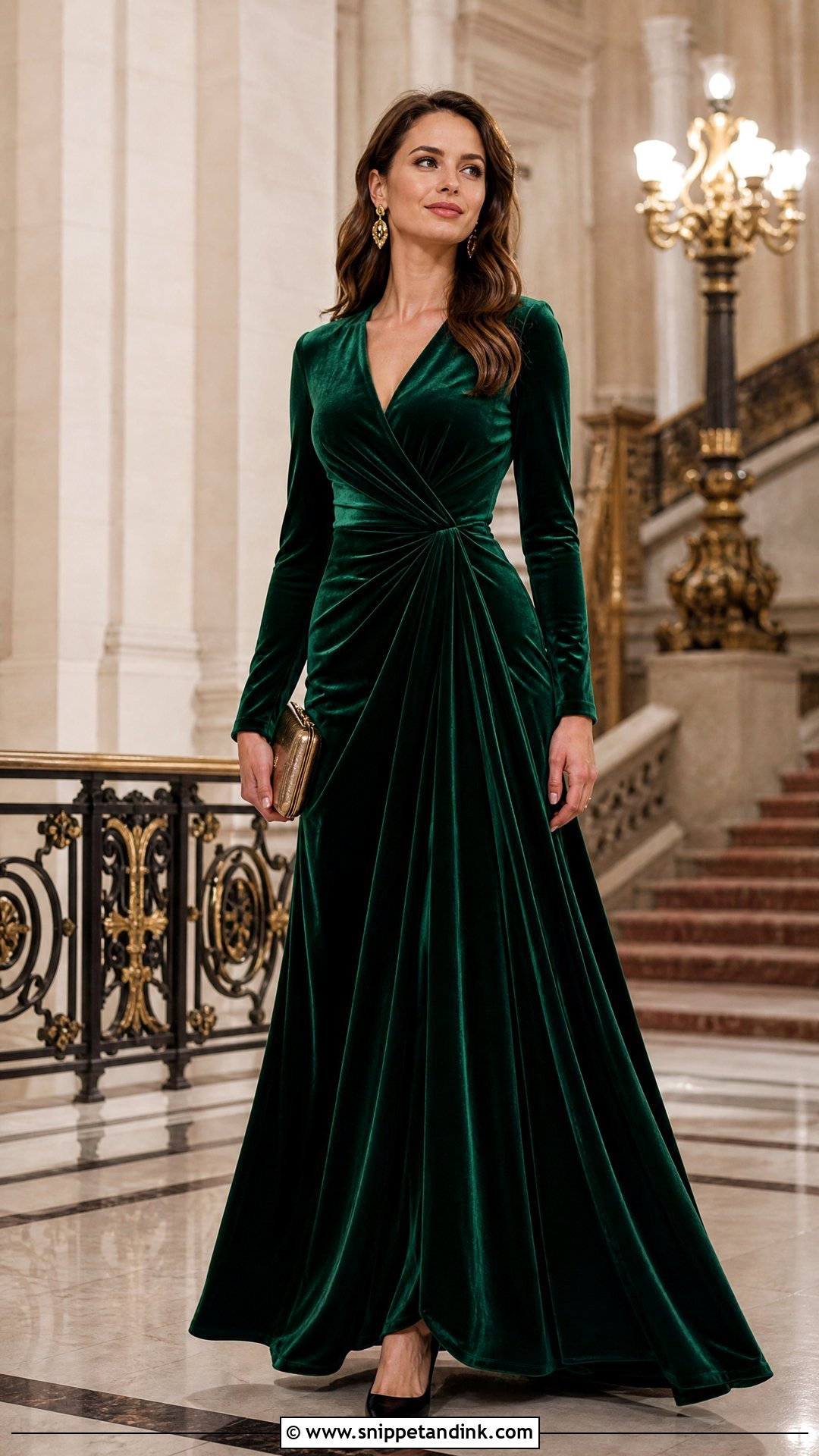 Emerald Velvet Formal Wedding Dress - Snippet and Ink - 20 Formal Wedding Dresses