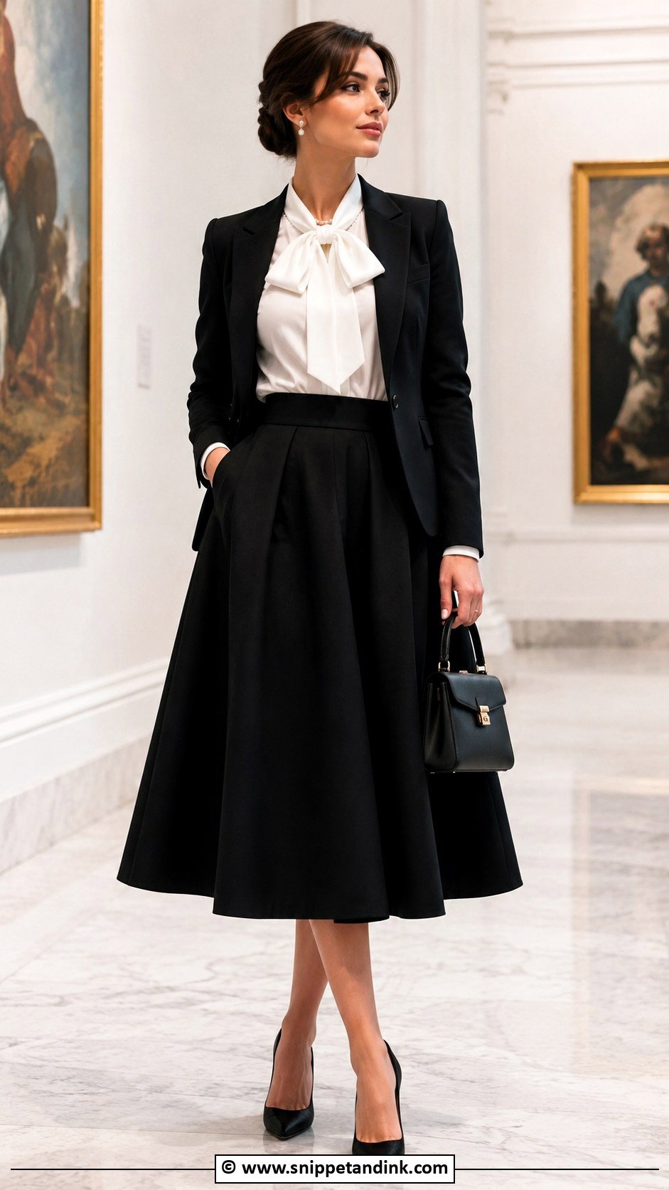 Emma Veil Black And White Formal Outfit - Snippet and Ink - 25 Emma Veil Outfits