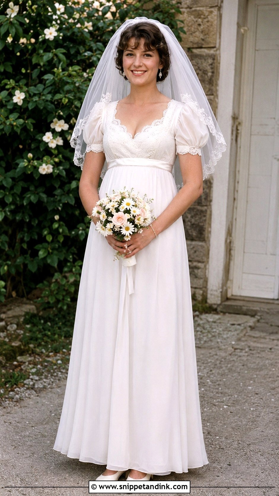 Empire Waist 1982 Wedding Dress - Snippet and Ink - 20 1982 Wedding Dresses