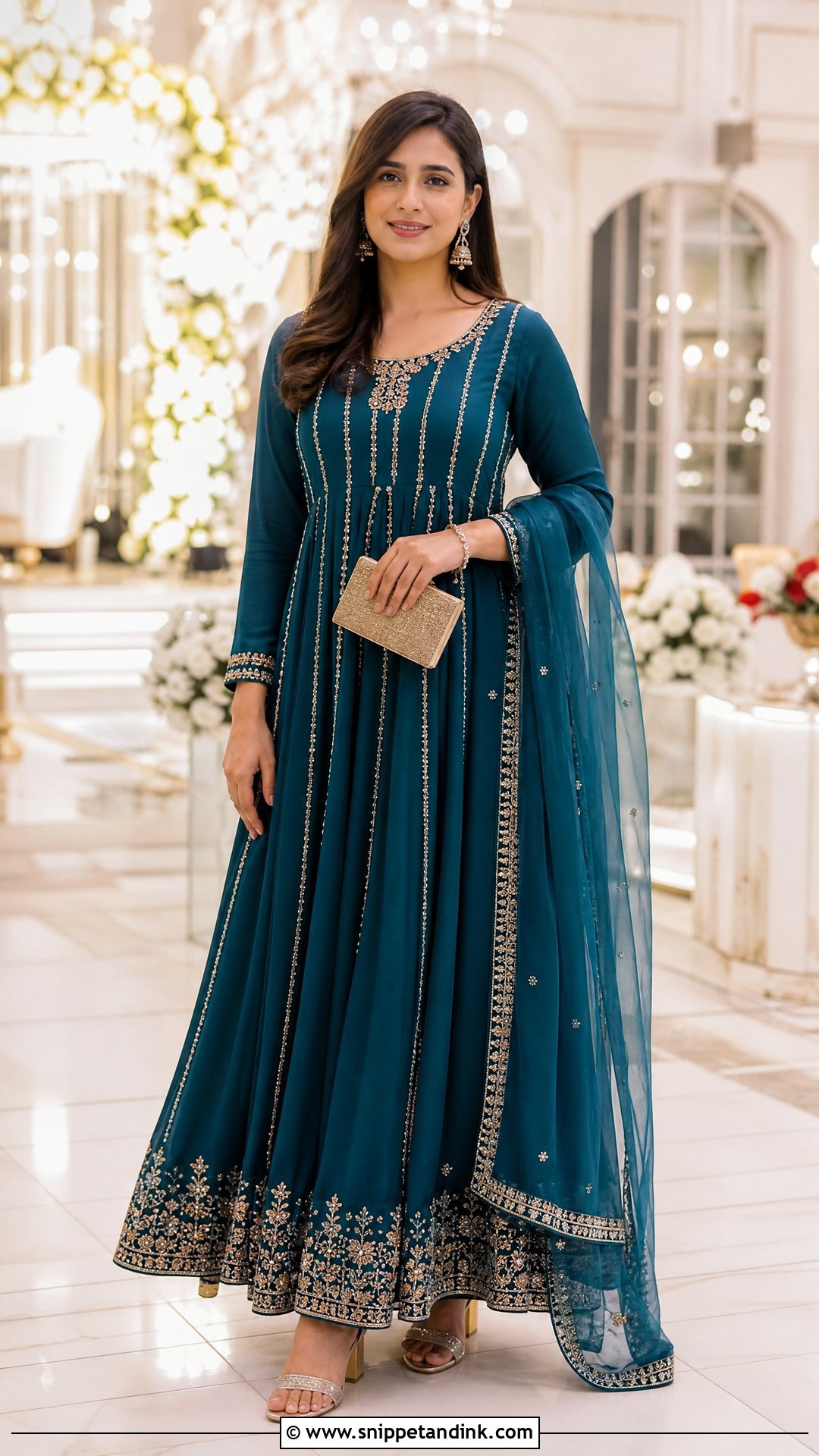 Empire Waist Anarkali For Marriage Function - Snippet and Ink - 25 Marriage Function Dress Ideas