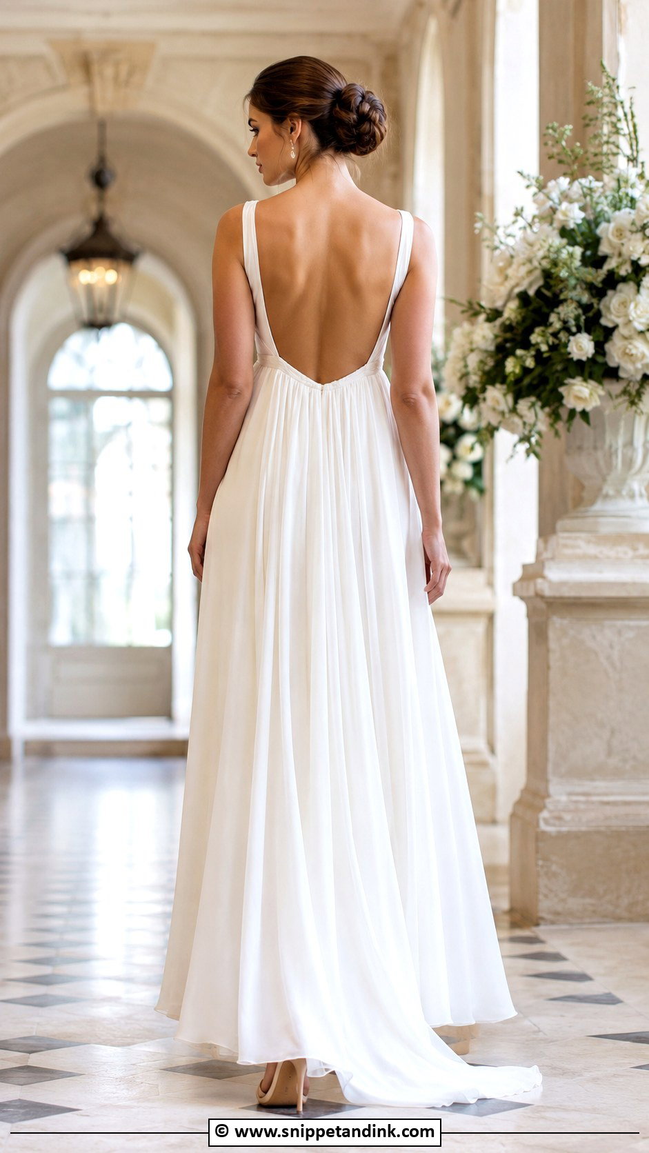 Empire Waist Backless Wedding Dress - Snippet and Ink - 25 Empire Wedding Dress Ideas