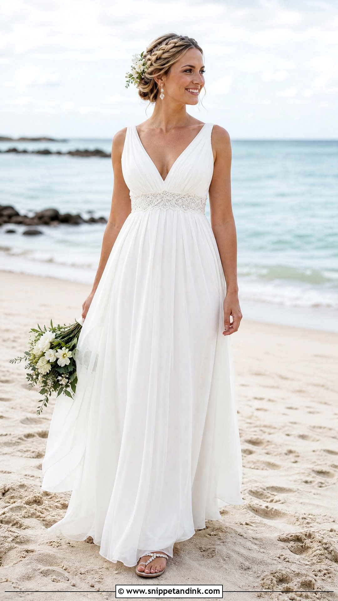 Empire Waist Beach Wedding Dress - Snippet and Ink - 20 Wedding Dress for Outdoor Wedding Ideas