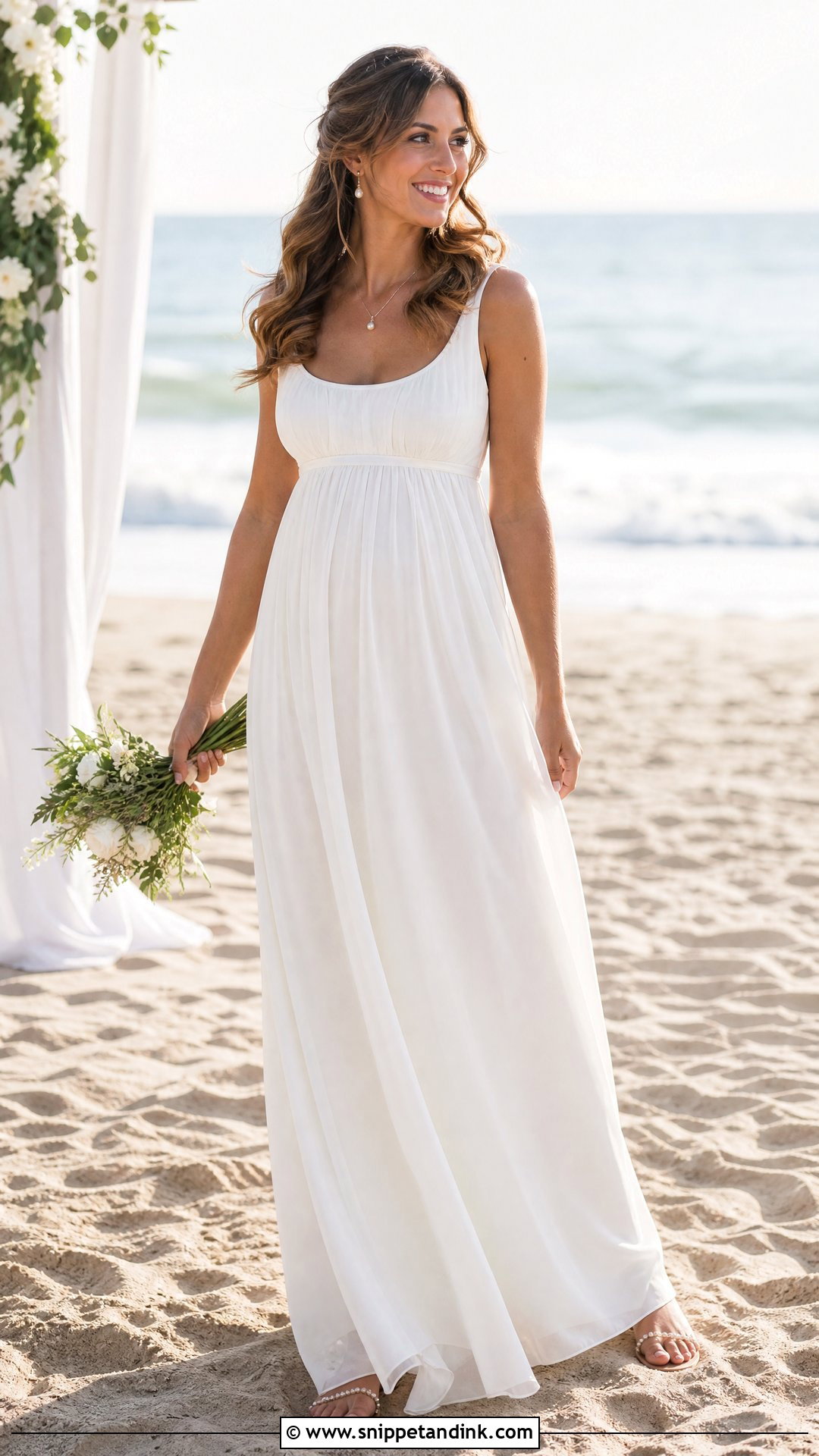 Empire Waist Beach Wedding Dress - Snippet and Ink - 25 Simple Beach Wedding Dress Ideas