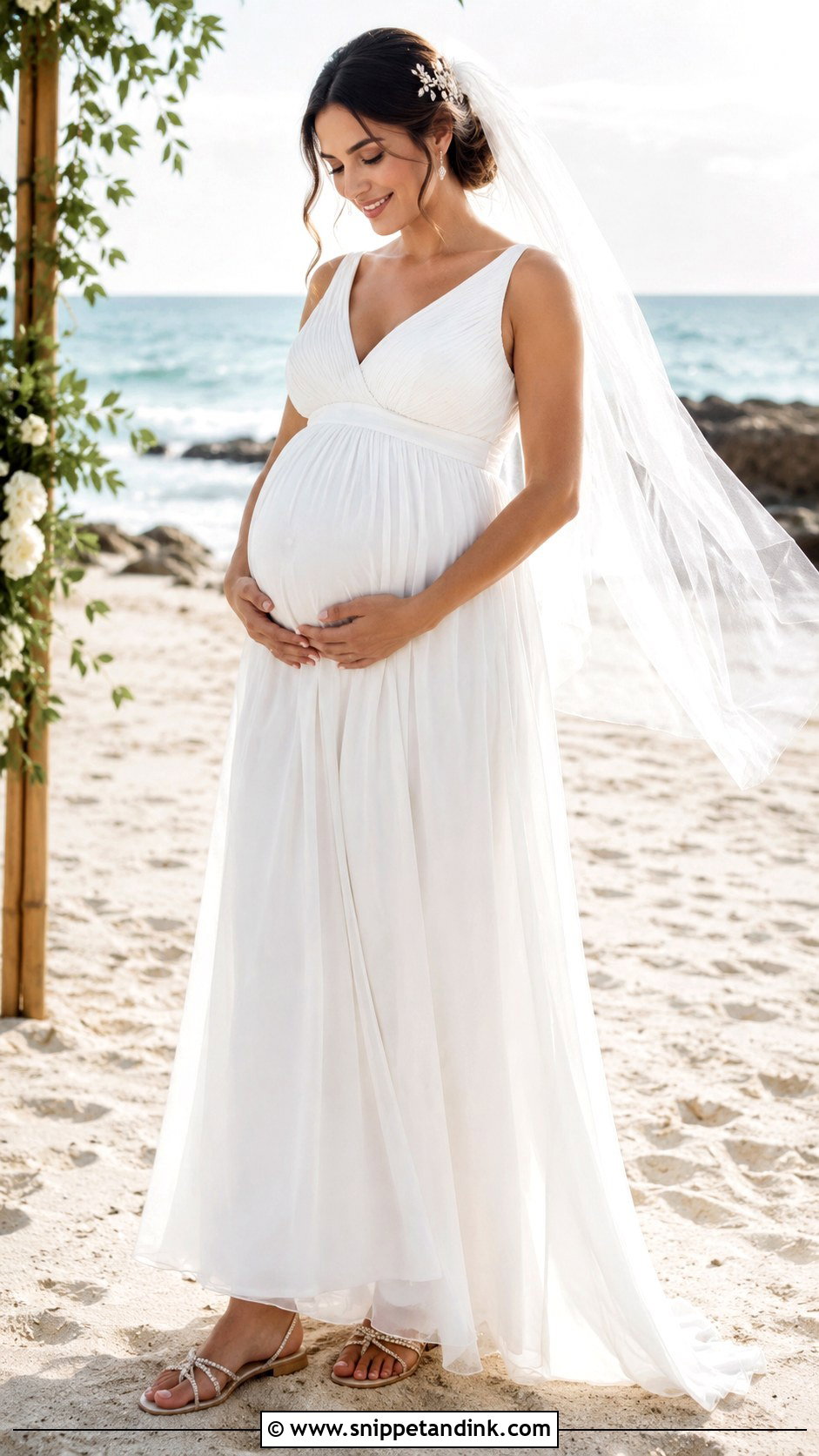 Empire Waist Beach Wedding Dress - Snippet and Ink - 20 Casual Beach Wedding Dress Ideas