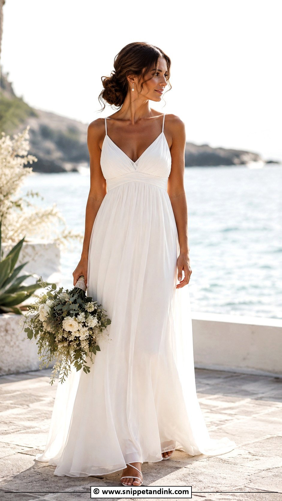 Empire Waist Beach Wedding Dress - Snippet and Ink - 25 Empire Wedding Dress Ideas