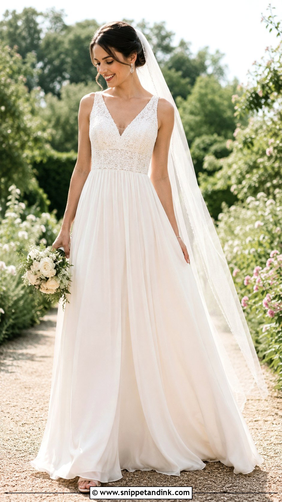 Empire Waist Bridal Dress - Snippet and Ink - 20 Classic Bridal Dress Ideas