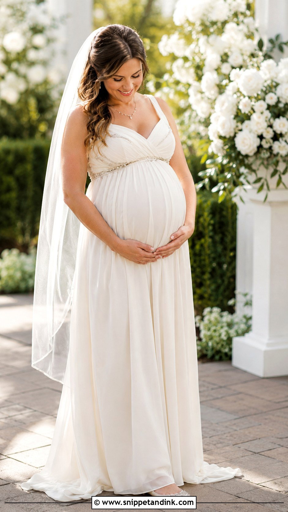 Empire Waist Bridal Gown Outfit - Snippet and Ink - 20 Bride Attire Ideas