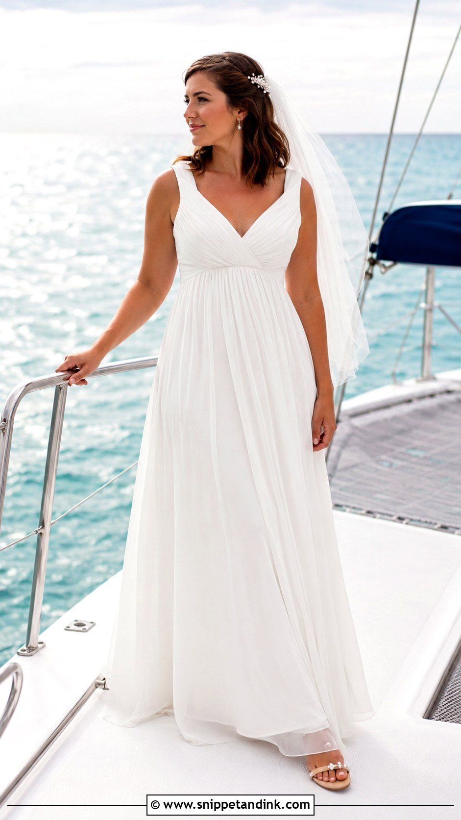 Empire Waist Caribbean Wedding Dress - Snippet and Ink - 20 Caribbean Wedding Dress Ideas