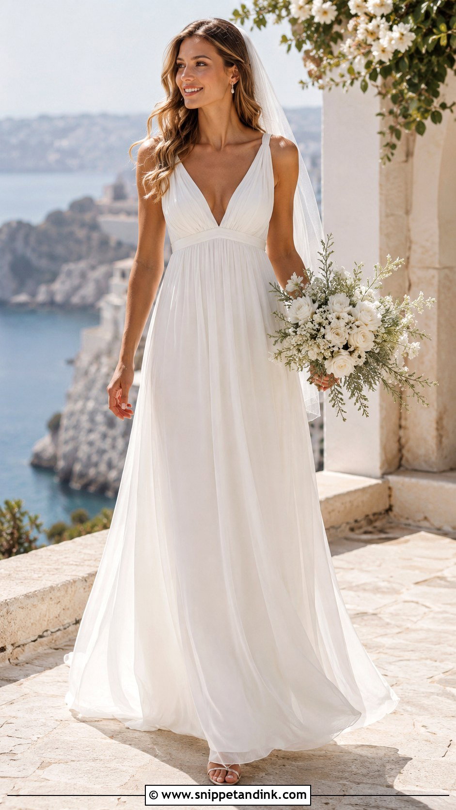 Empire Waist Chiffon Wedding Dress - Snippet and Ink - 20 Classy Modern Simple Wedding Dress Ideas
