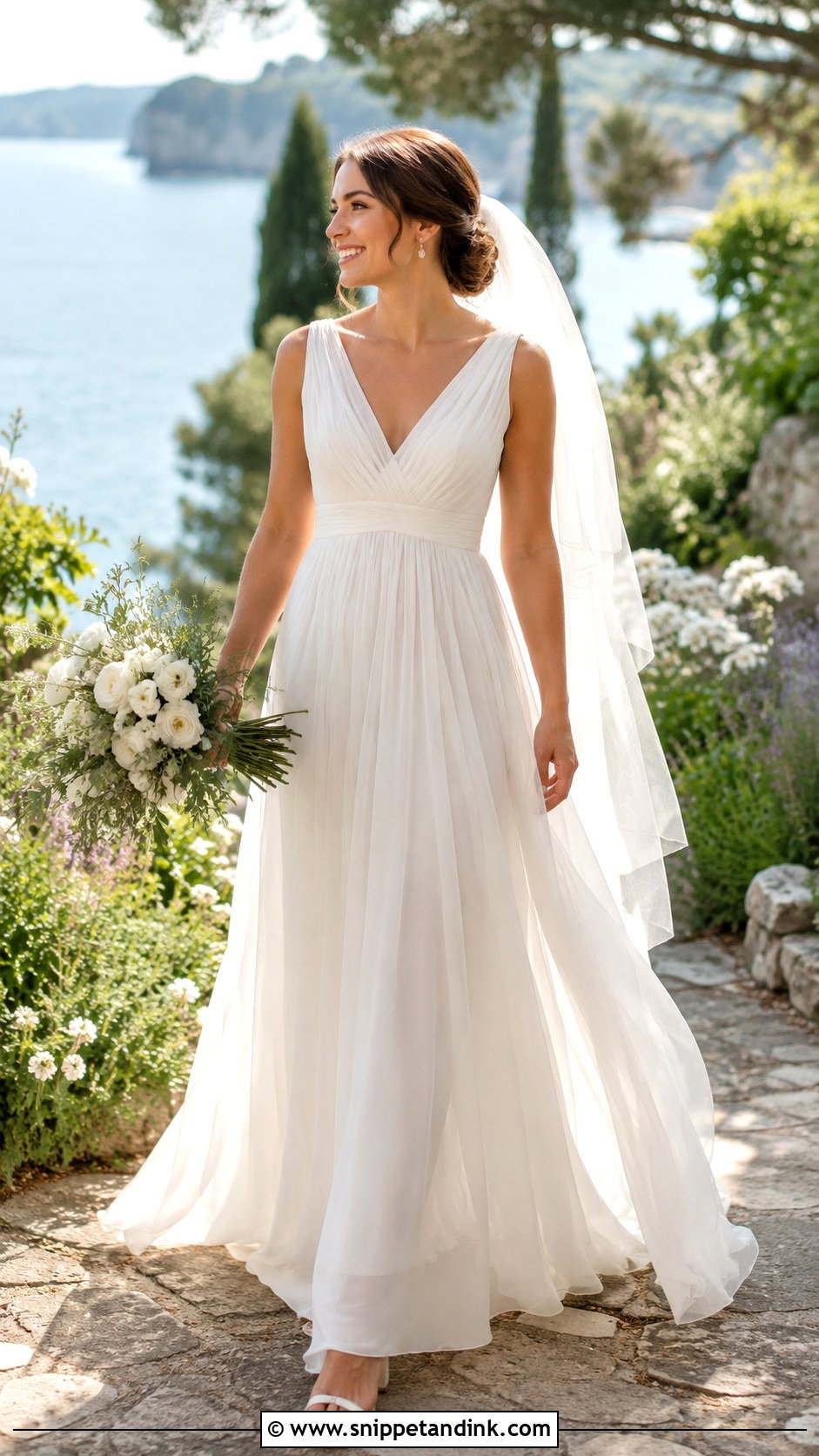Empire Waist Chiffon Wedding Dress - Snippet and Ink - 20 Simple Elegant Wedding Dress Classy Chic Ideas