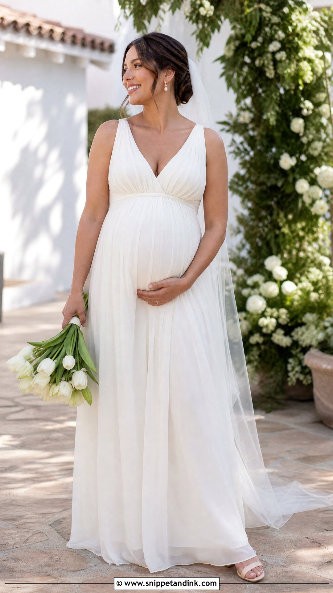 Empire Waist Chiffon Wedding Gown - Snippet and Ink - 20 Wedding Gown Simple Classy Ideas