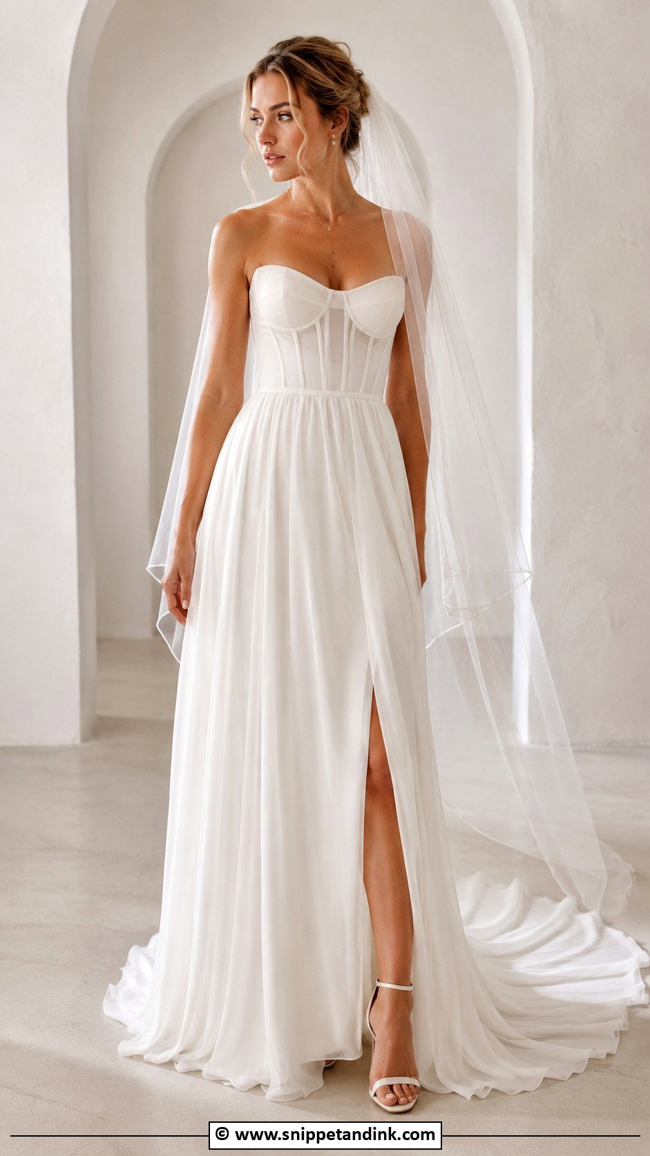 Empire Waist Corset Wedding Dress - Snippet and Ink - 25 Empire Wedding Dress Ideas