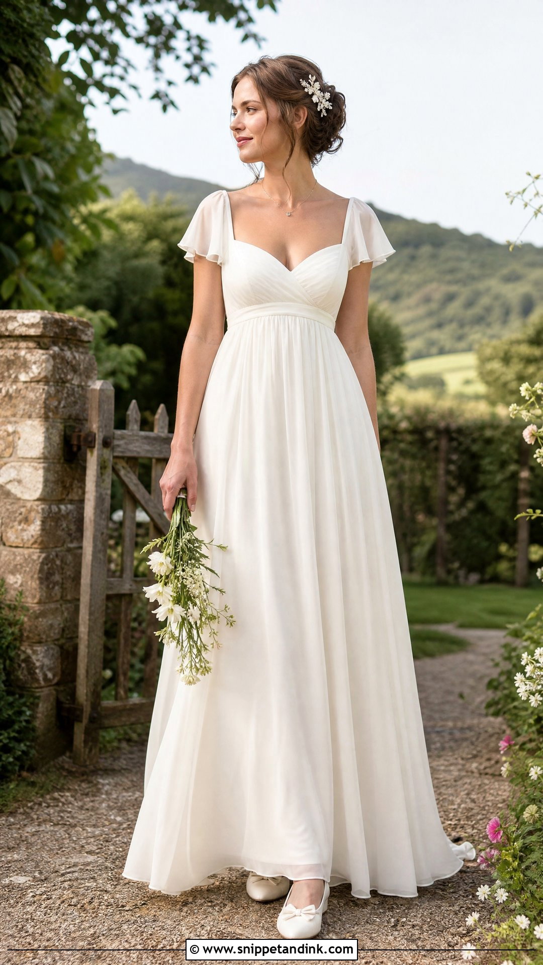 Empire Waist Cottage Wedding Dress - Snippet and Ink - 25 Cottage Wedding Dress Ideas