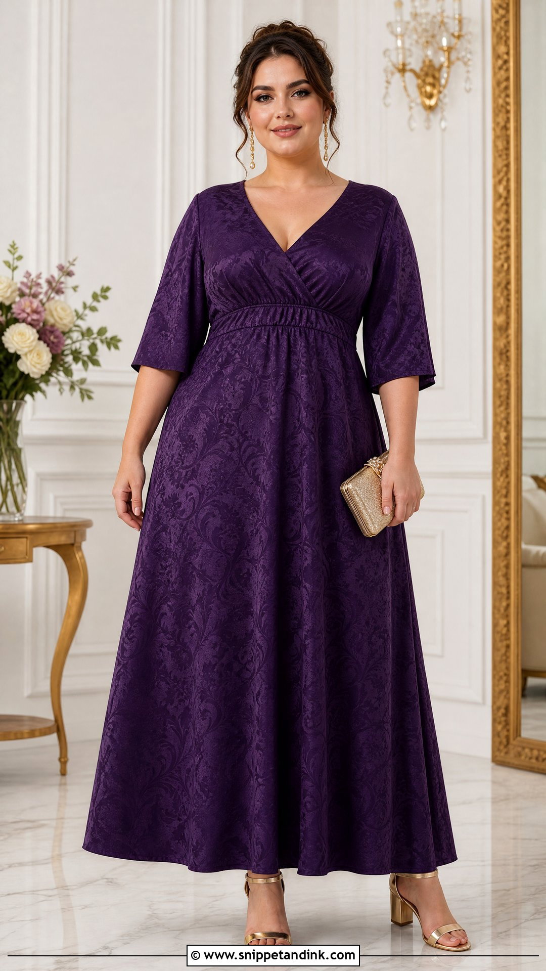 Empire Waist Damask Gown - Snippet and Ink - 20 Simple Damask Gown Style Ideas