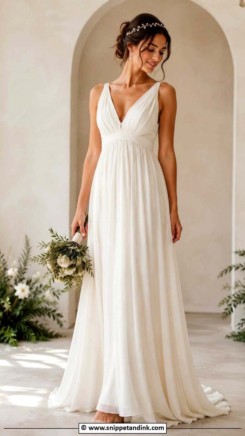 Empire Waist Goddess Wedding Dress - Snippet and Ink - 25 Goddess Wedding Dress Ideas