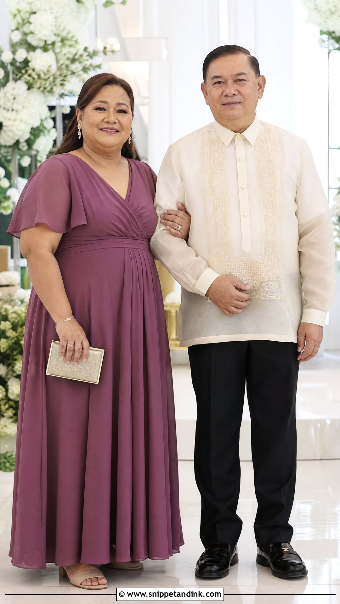Empire Waist Gown and Classic Barong - Snippet and Ink - 20 Principal Sponsors Wedding Attire Ideas