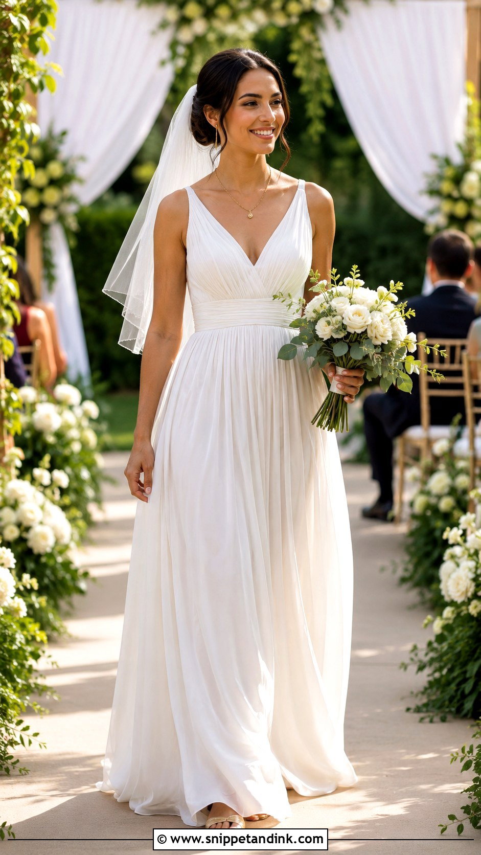 Empire Waist Grecian Wedding Dress - Snippet and Ink - 25 Grecian Wedding Dress Ideas