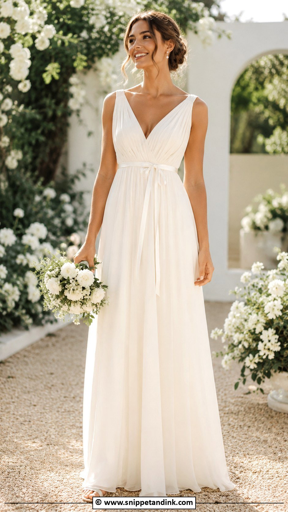 Empire Waist Greek Wedding Dress - Snippet and Ink - 30 Greek Wedding Dress Ideas