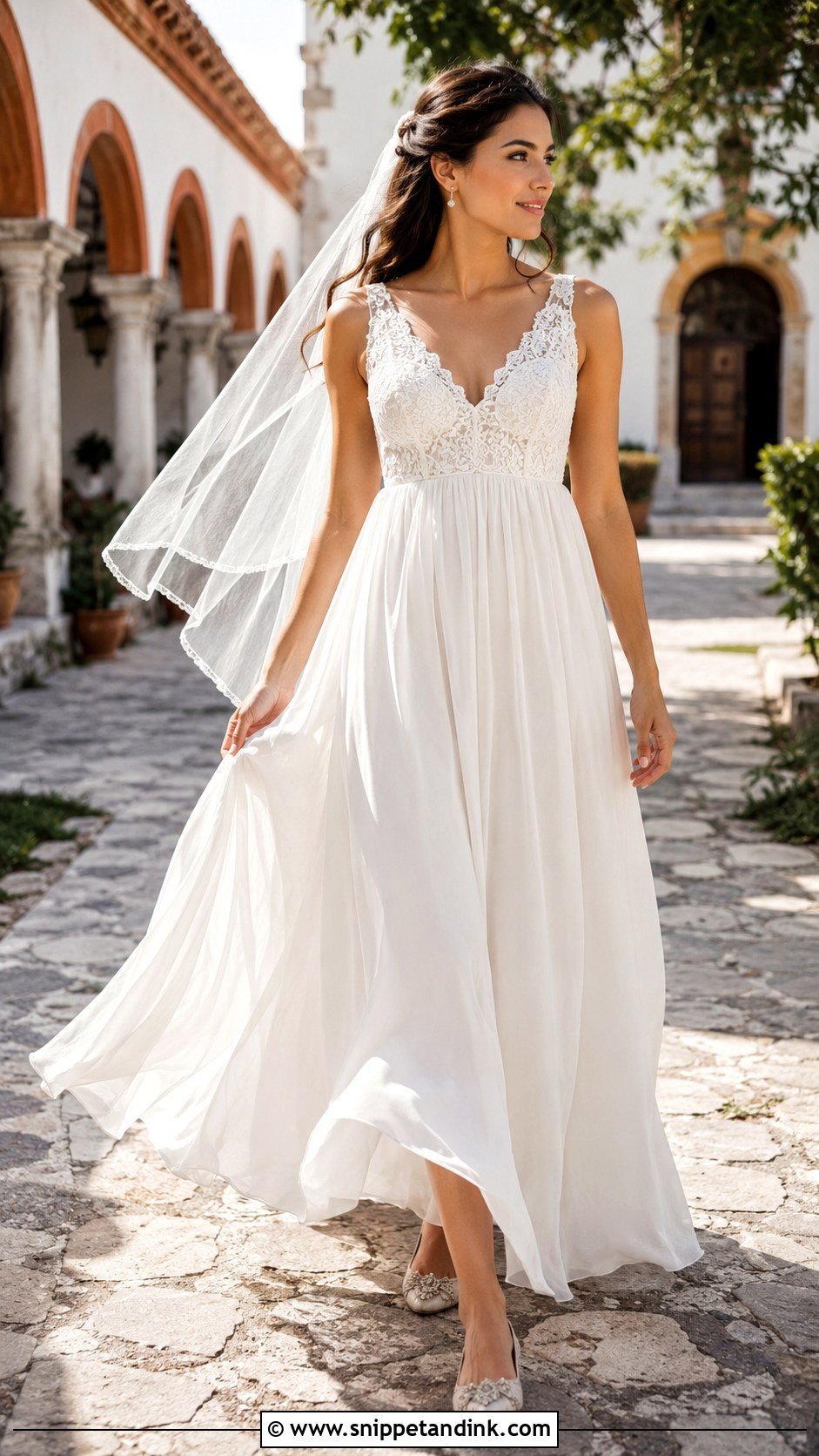Empire Waist Hacienda Wedding Dress - Snippet and Ink - 20 Hacienda Wedding Dress Ideas