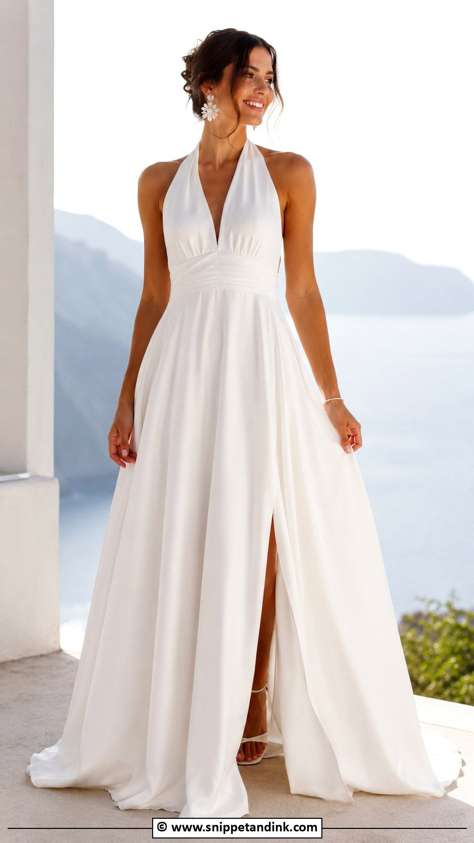 Empire Waist Halter Wedding Dress - Snippet and Ink - 25 Empire Wedding Dress Ideas
