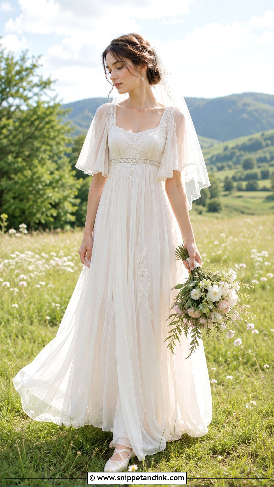 Empire Waist Manhwa Wedding Dress - Snippet and Ink - 20 Manhwa Wedding Dress Ideas