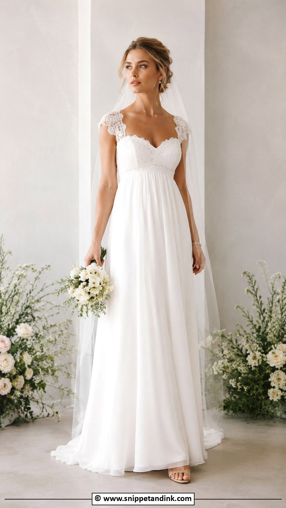 Empire Waist Minimalist Wedding Dress - Snippet and Ink - 25 Empire Wedding Dress Ideas