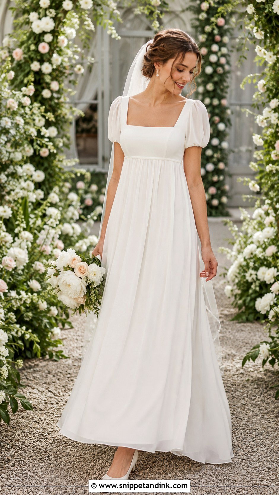 Empire Waist Regency Wedding Dress - Snippet and Ink - 25 Regency Wedding Dress Ideas