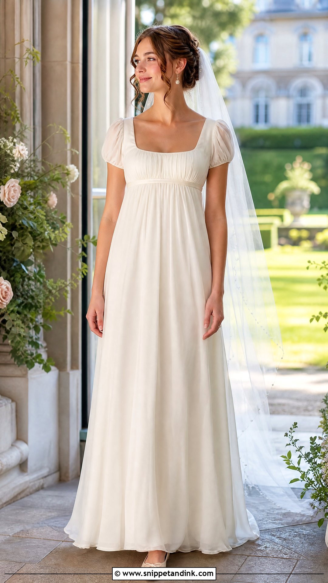 Empire Waist Regency Wedding Dress - Snippet and Ink - 20 Regency Inspired Wedding Dress Ideas