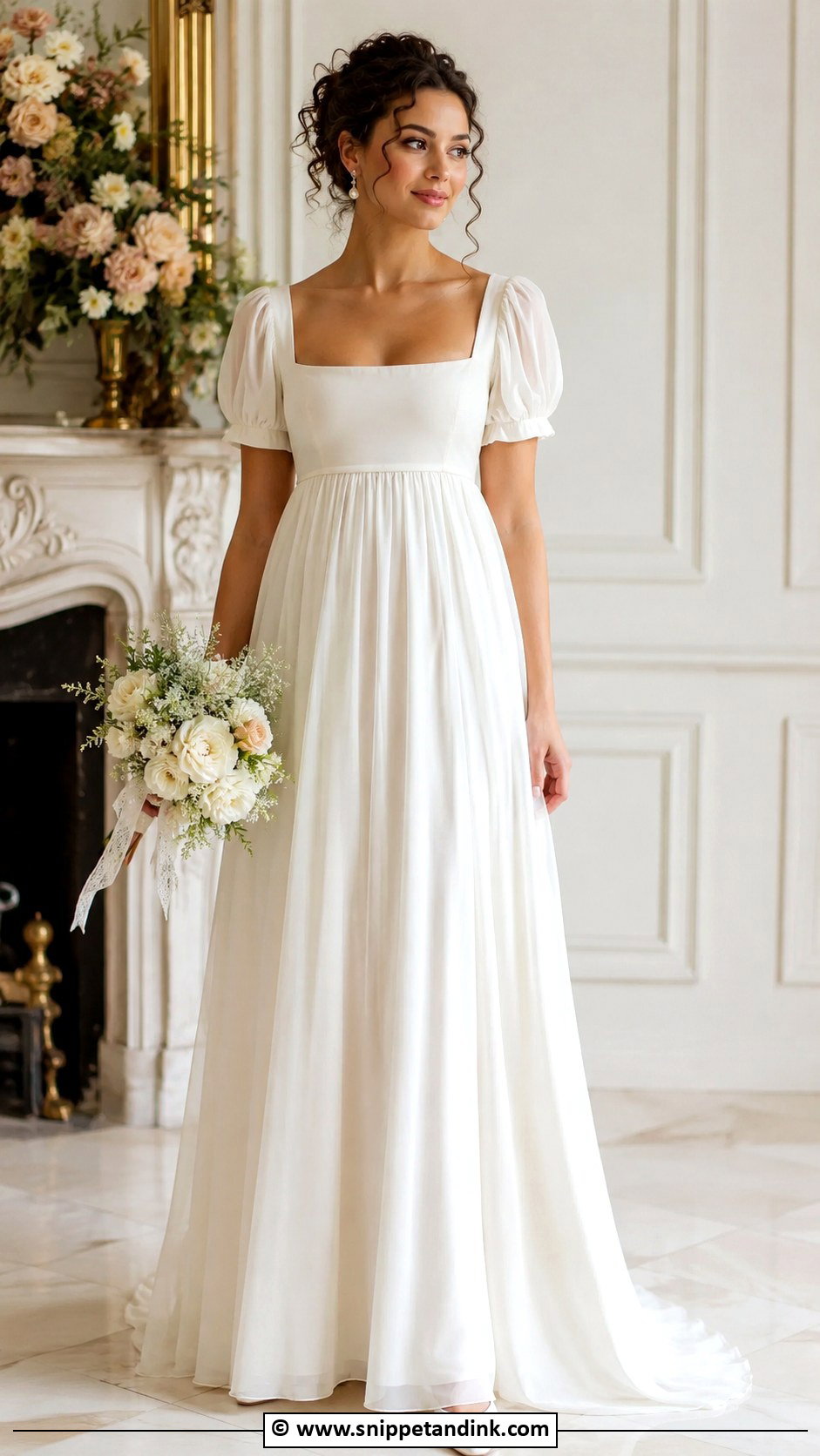 Empire Waist Regency Wedding Dress - Snippet and Ink - 25 Empire Wedding Dress Ideas