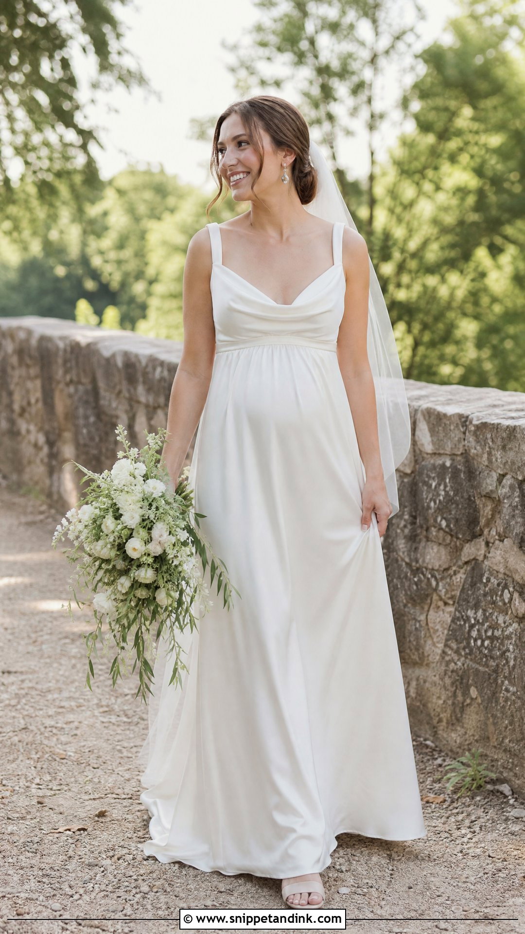 Empire Waist Satin Wedding Dress - Snippet and Ink - 20 Stain Wedding Dress Ideas