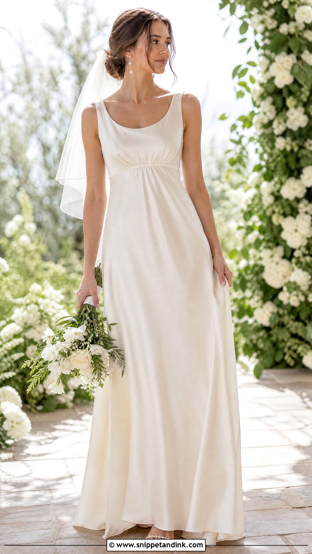 Empire Waist Satin Wedding Dress - Snippet and Ink - 20 Plain Satin Wedding Dress Ideas