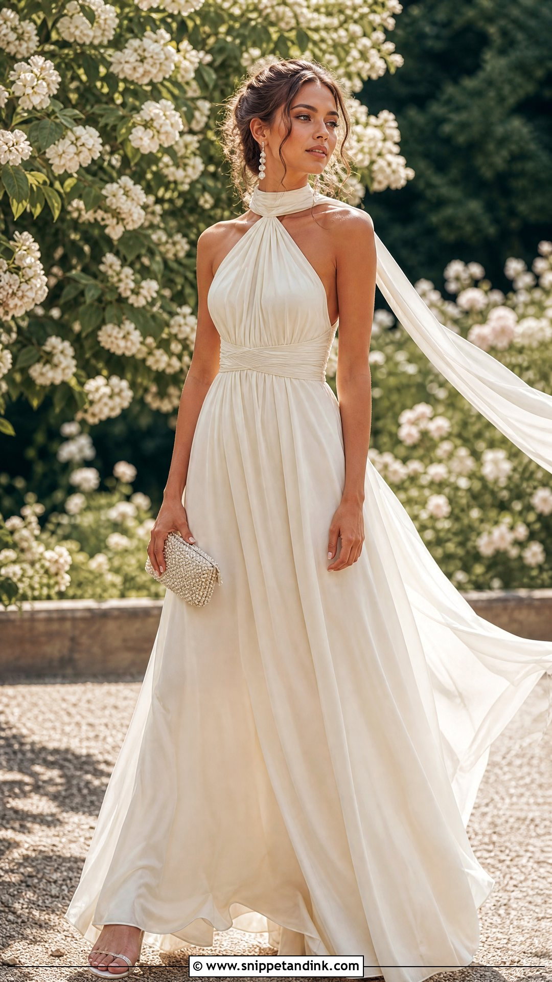 Empire Waist Scarf Wedding Dress - Snippet and Ink - 20 Scarf Wedding Dresses