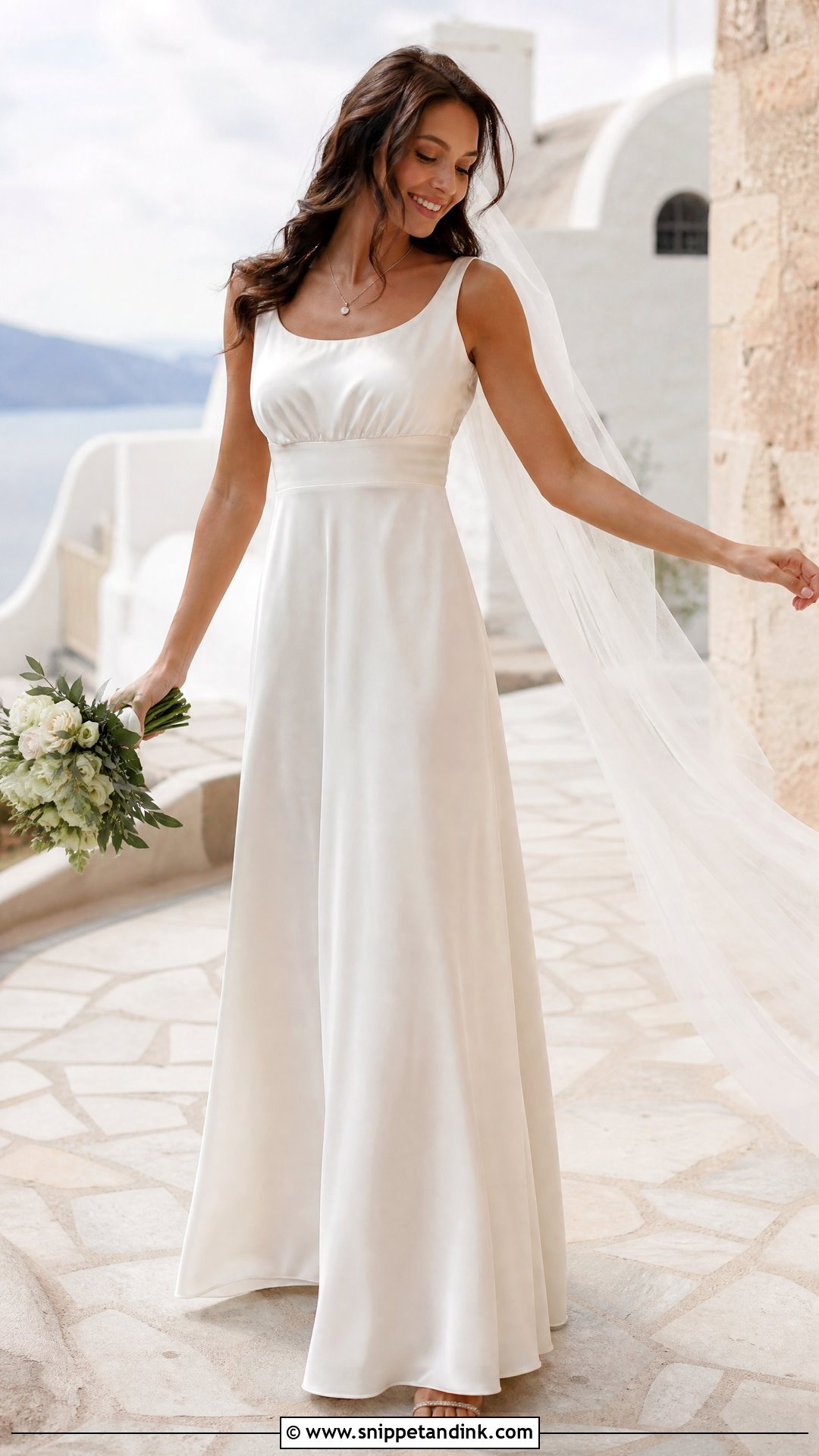 Empire Waist Silk Satin Wedding Dress - Snippet and Ink - 20 Silk Satin Wedding Dresses