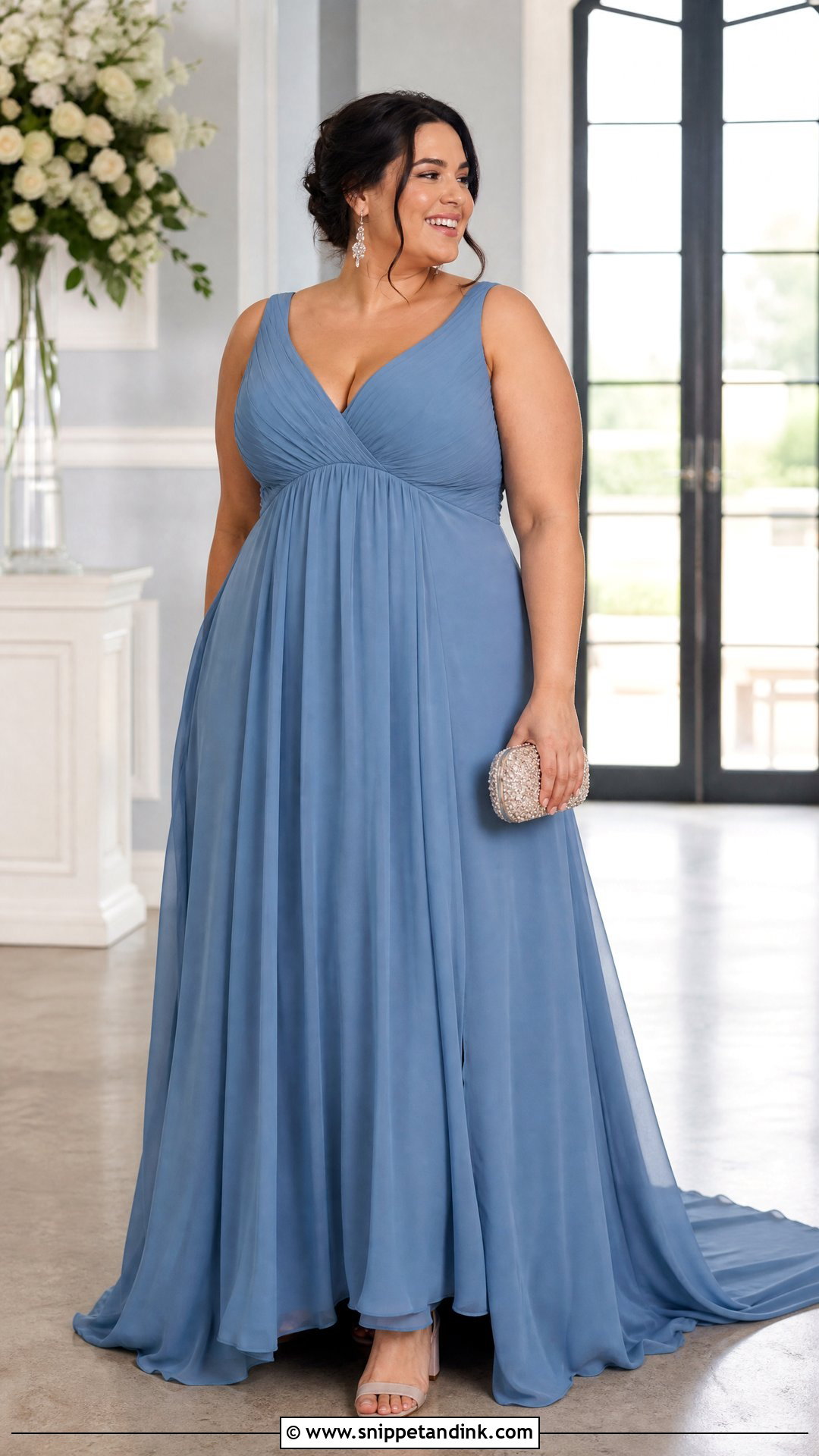 Empire Waist Trail Gown - Snippet and Ink - 20 Trail Gown Ideas
