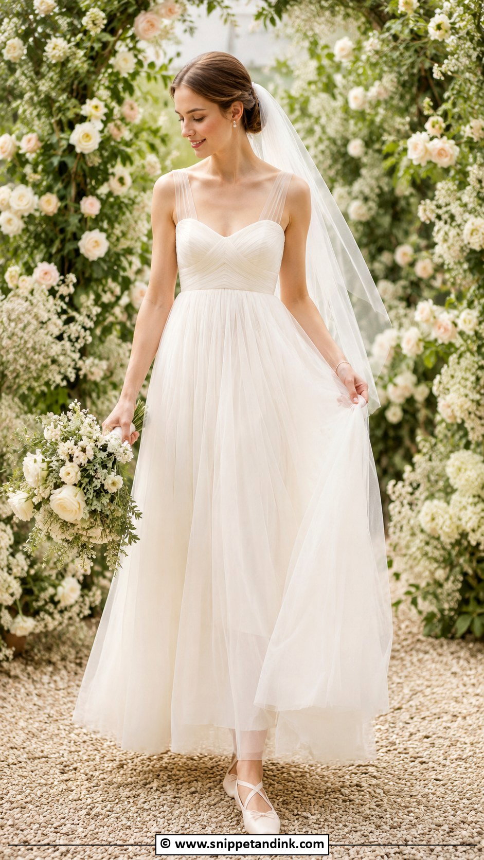 Empire Waist Tulle Wedding Dress - Snippet and Ink - 25 Empire Wedding Dress Ideas