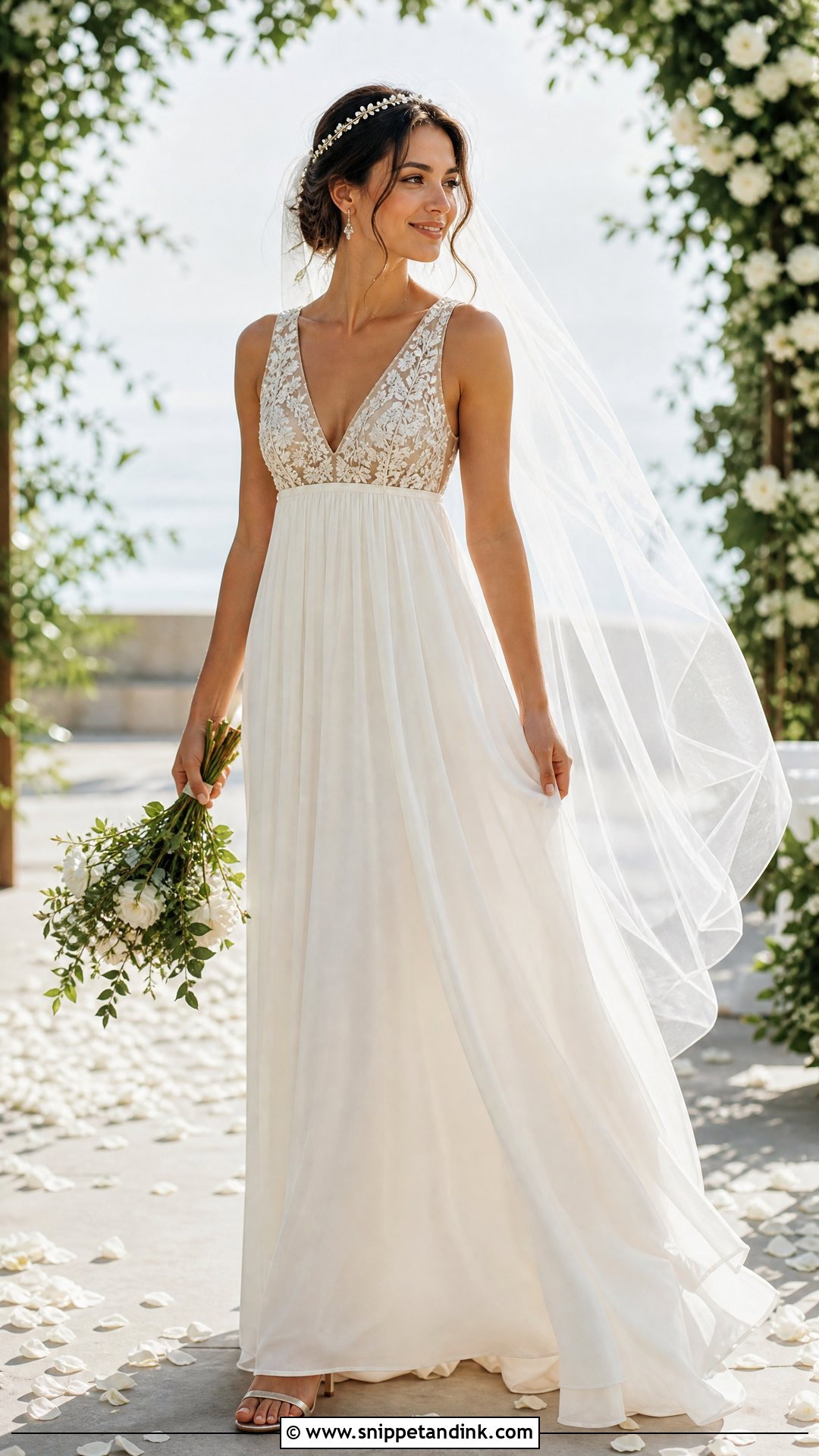 Empire Waist Wedding Dress - Snippet and Ink - 20 Small Bust Wedding Dresses