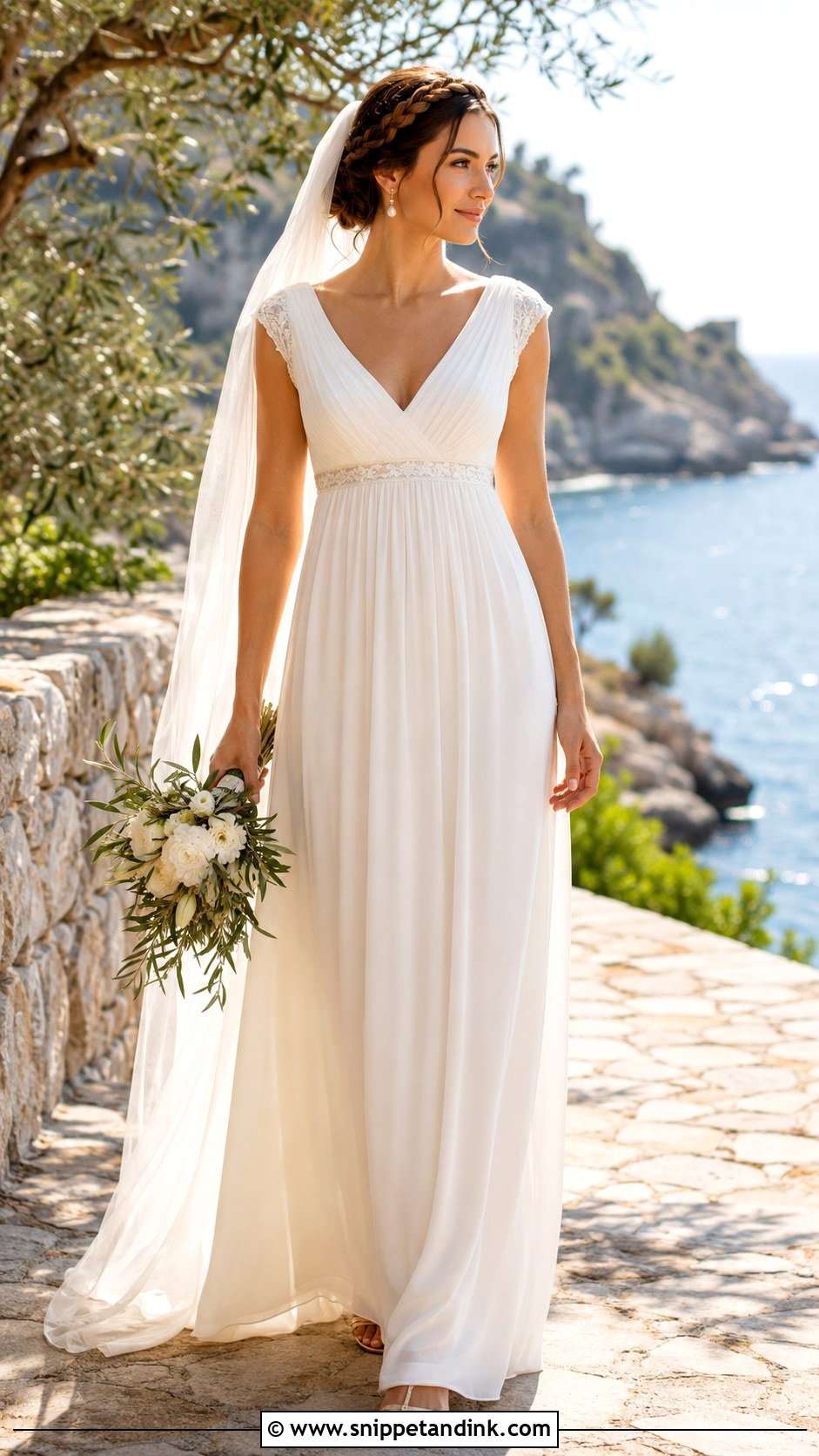 Empire Waist Wedding Dress - Snippet and Ink - 20 Mama Mia Wedding Dress Ideas