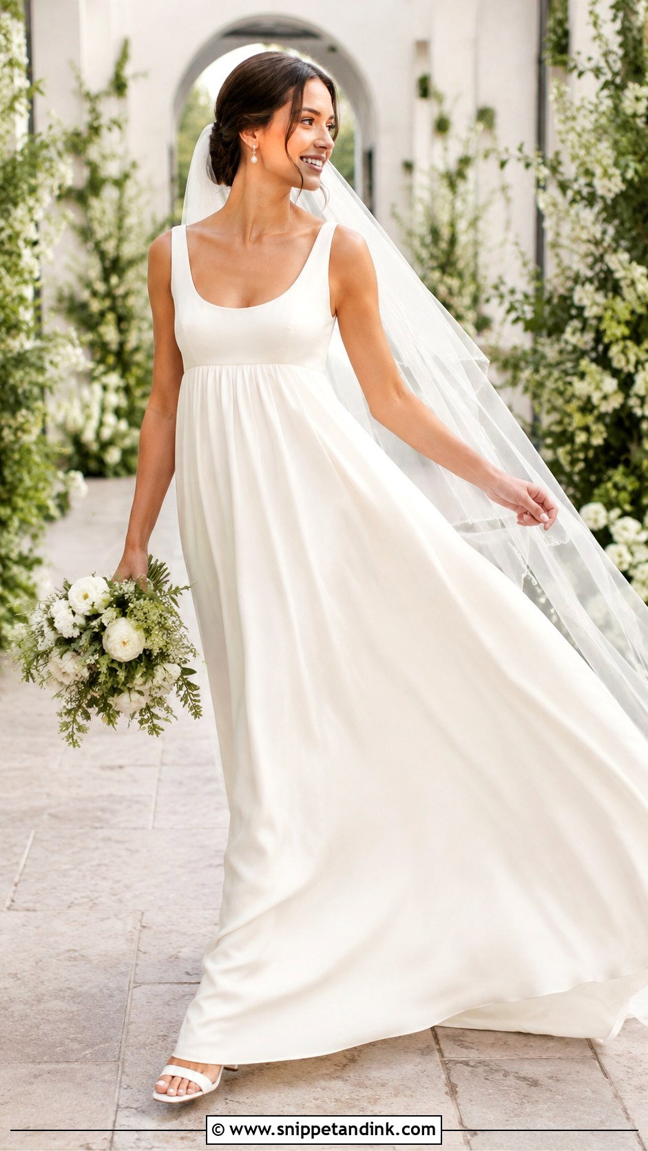 Empire Waist Wedding Dress - Snippet and Ink - 20 Minimal Wedding Dresses
