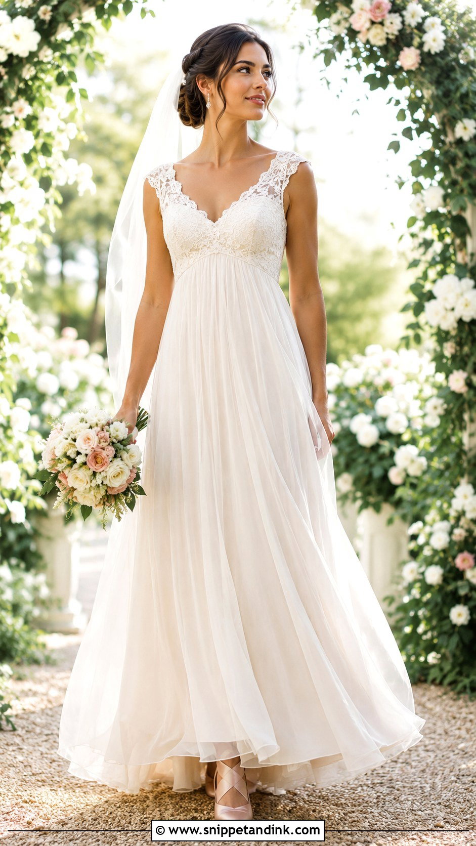 Empire Waist Wedding Dress - Snippet and Ink - 30 Vintage Inspired Wedding Dresses