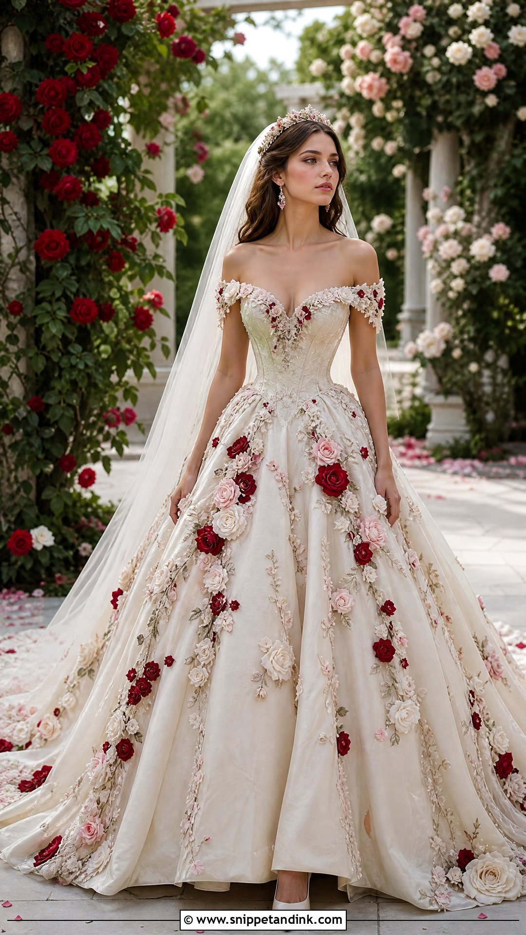 Enchanted Rose Wedding Dress - Snippet and Ink - 20 Mythical Wedding Dress Ideas