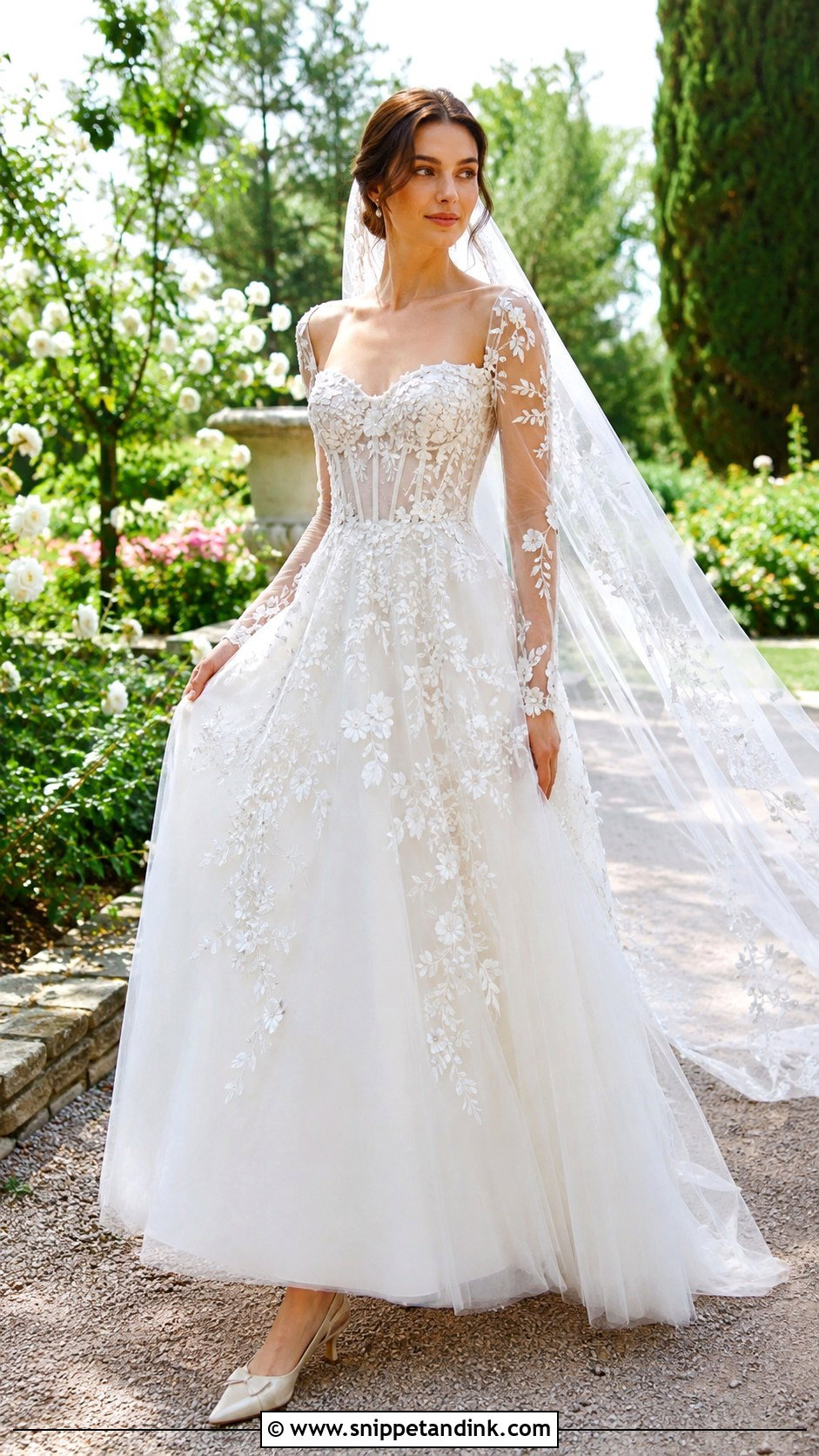 English Garden Wedding Dress - Snippet and Ink - 25 European Wedding Dresses