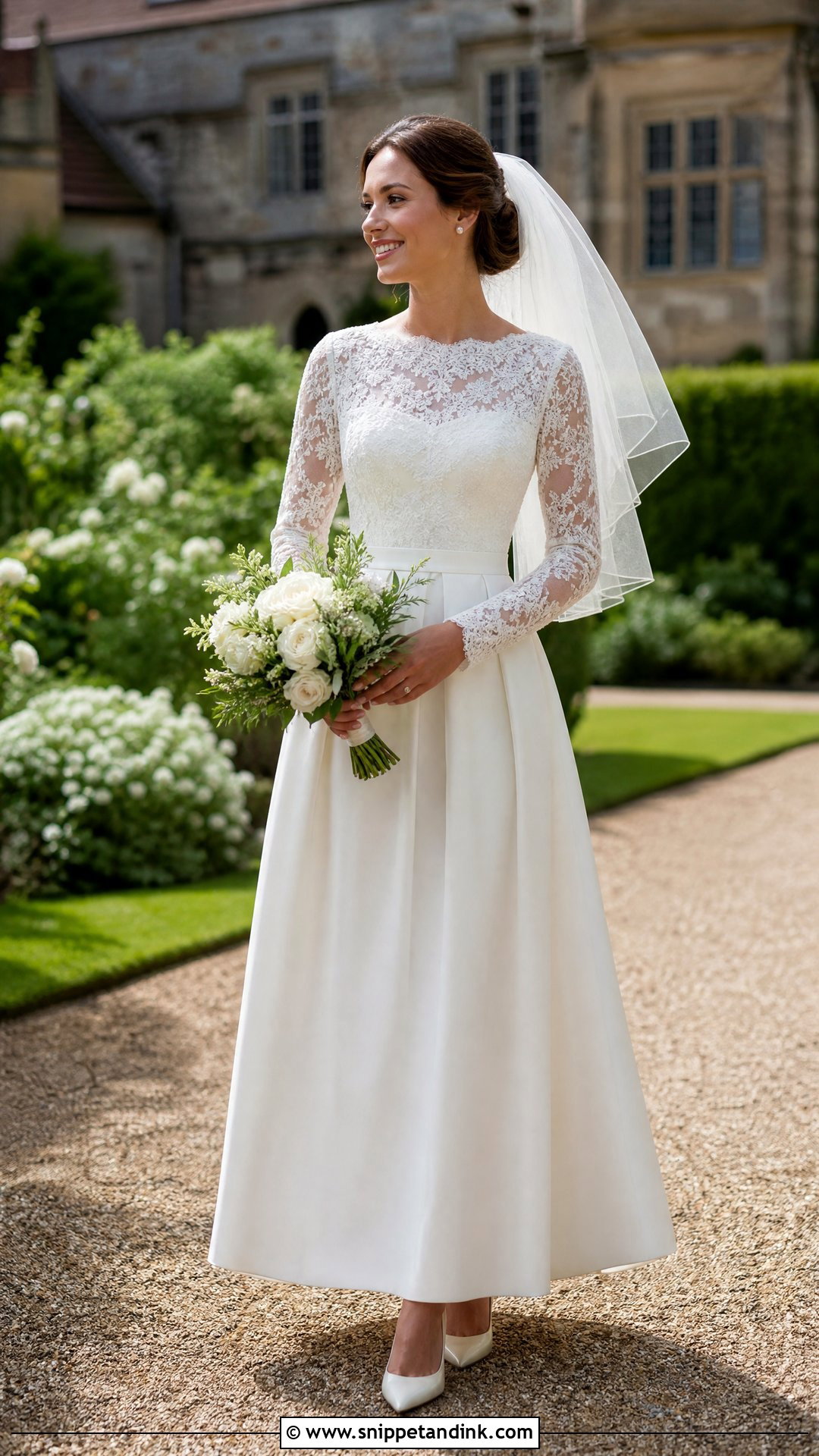 English Long Sleeve Wedding Dress - Snippet and Ink - 20 European Wedding Dress Ideas