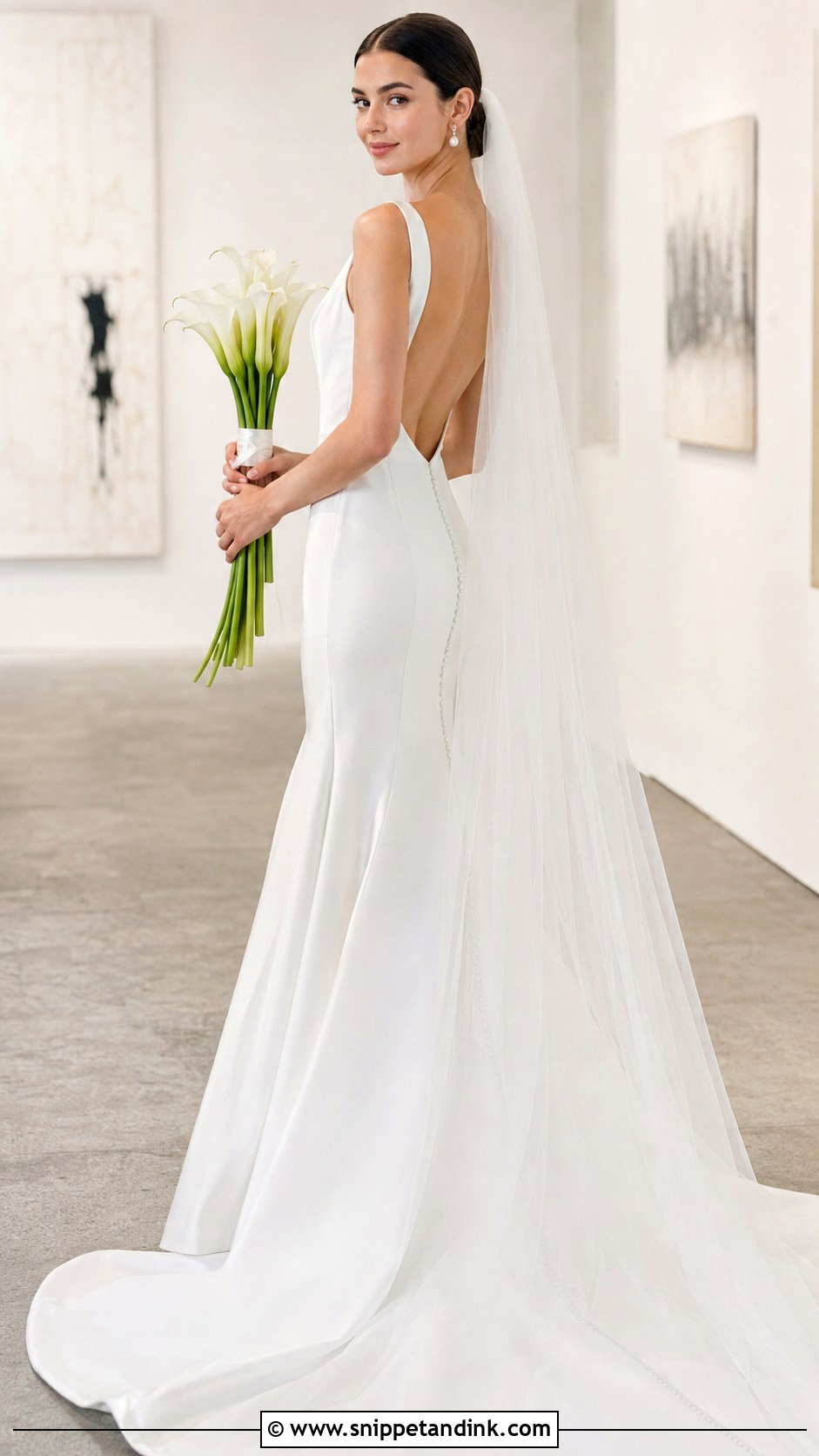 Enzoani Crepe Fit And Flare Wedding Dress - Snippet and Ink - 20 Enzoani Wedding Dress Ideas