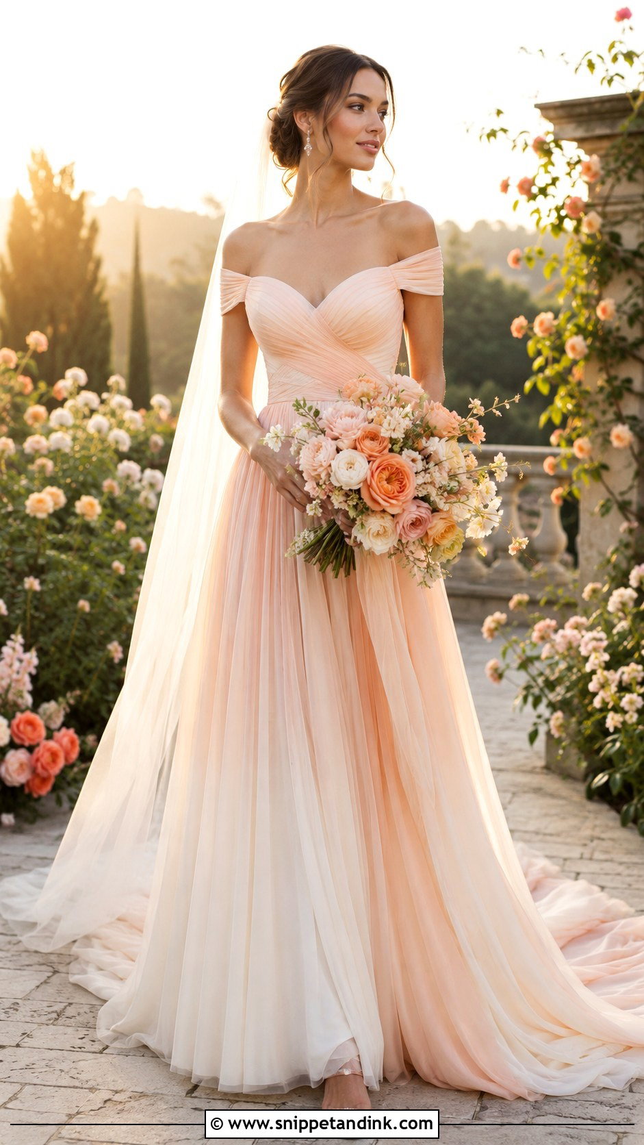 Eos Blush Wedding Dress - Snippet and Ink - 20 Greek Goddesses Wedding Dress Ideas