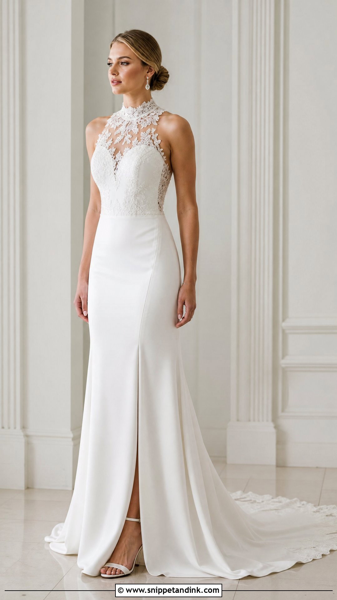 Essense Of Australia High Neck Wedding Dress - Snippet and Ink - 25 Essence of Australia Wedding Dress Ideas