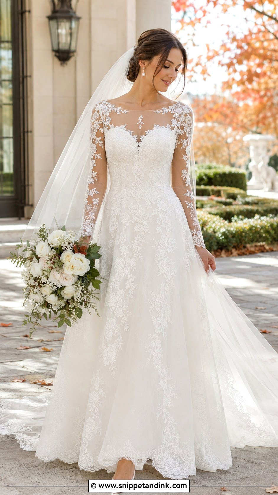 Essense Of Australia Long Sleeve Lace Wedding Dress - Snippet and Ink - 20 Essense of Australia Wedding Dress Ideas